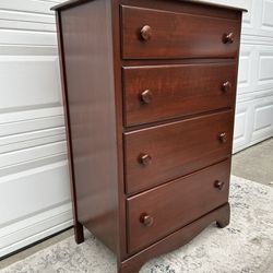 ✅Vintage Cherry Wood Tall Chest of Drawers/Dresser 