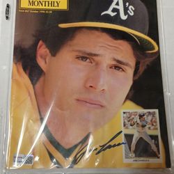 Jose Canseco Signed Beckett Magazine October 1990 Autographed Signed TriStar COA