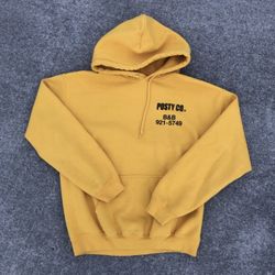 Men’s size Post Malone Stoney hoodie merch Yellow hoody logo tour concert new Music Pop Hip Hop Fashion B&B  