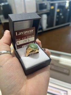 Gold Unisex Gemstone Ring 