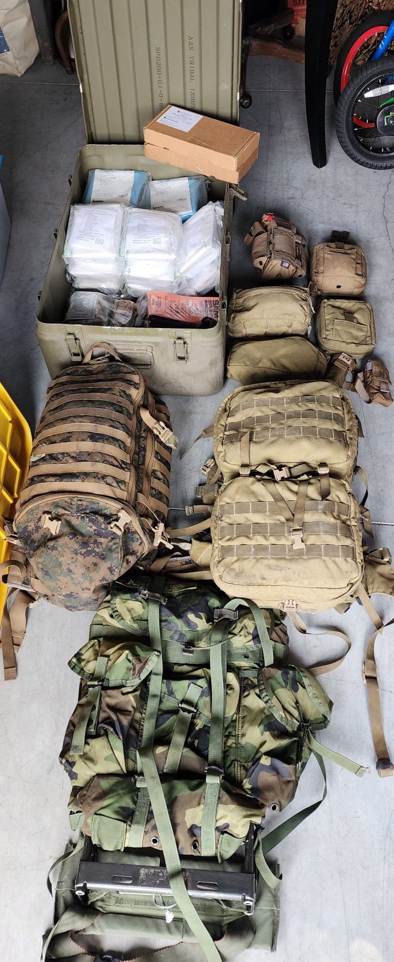 CORPSMAN ASSAULT PACK APB03 BACKPACK & PIG PACK BACKPACK, METAL BOX - MEDICAL - FULLY LOADED W/EXTRAS+++