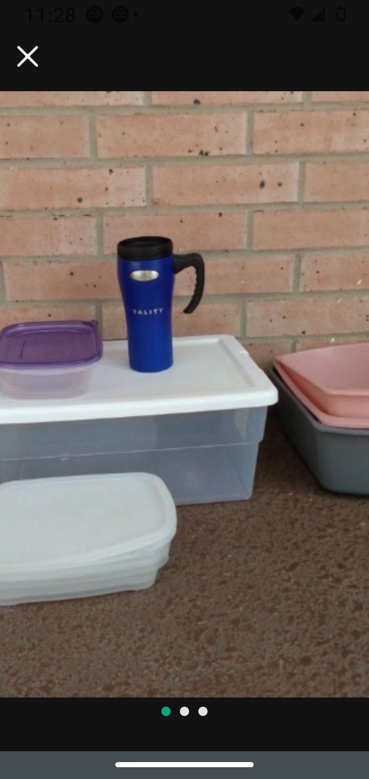 HANDY ASSORTED STORAGE CONTAINERS , ETC.