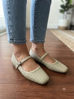 Vince Camuto Woven Mary Jane Flats 7.5