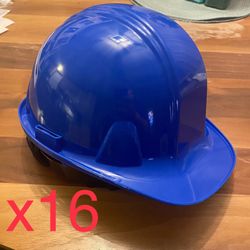 Blue hard hats