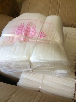 White none static bags 450+ new 9x9
