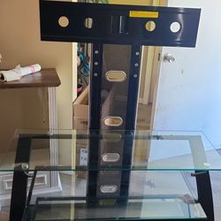 Glass Table With TV Stand