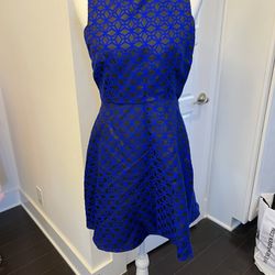 Collective Concepts Beautiful royal blue abstract dress size medium 