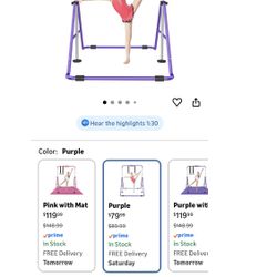 Gymnastic Bars for Kids with Adjustable Height, (q19)