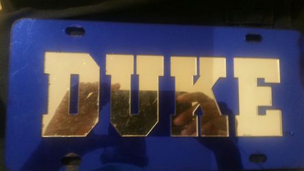 Duke license plate