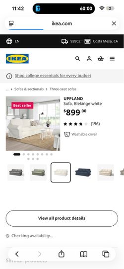 IKEA UPPLAND SODERHAMN White couch set 2 pieces