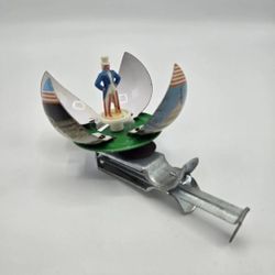Vintage Tin Litho Uncle Sam Toy Spinner Plunger Spinning Push Toy *works* RARE