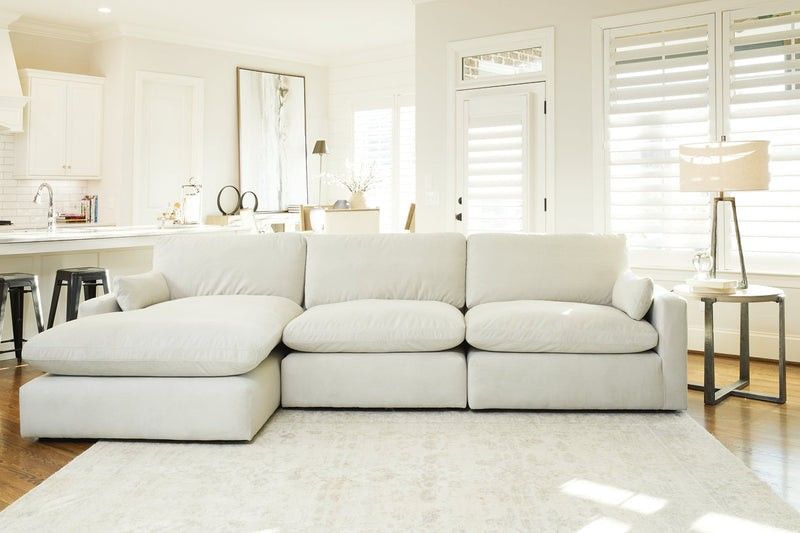 Sophie Light Gray 3-Piece LAF Sofa Chaise