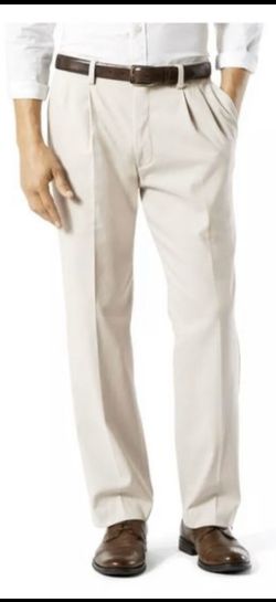 Dockers Easy Khaki Pants Classic Fit Stretch Comfort Waistband Cloud 42Wx32L
