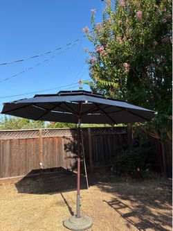 Sunbrella tilt umbrella blue indigo