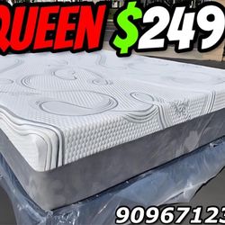 Queen Size Organic Hybrid Cool Memory Foam Mattress 