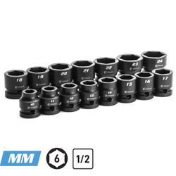 1/2” Stubby Impact Socket Set MM