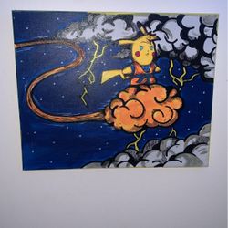 Pikachu and Goku painting