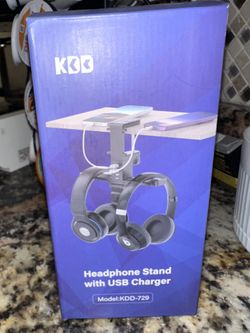 Headphone Stand With USB Charger 