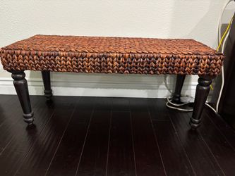 Woven Seagrass Bench