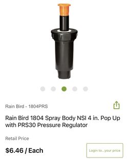 Rain Bird 1804 Prs30 Sprinklers