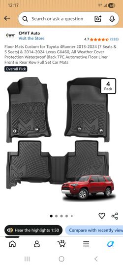 Floor mats 2021 toyota four runner
