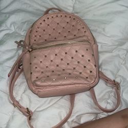 Pink And Gold Mini Backpack