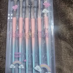 ruby face colorful you makeup brushes rain bow Brand New