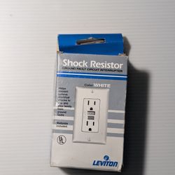 Leviton (contact info removed)-W Shock Resistor Ground Fault Circuit Interrupter - White