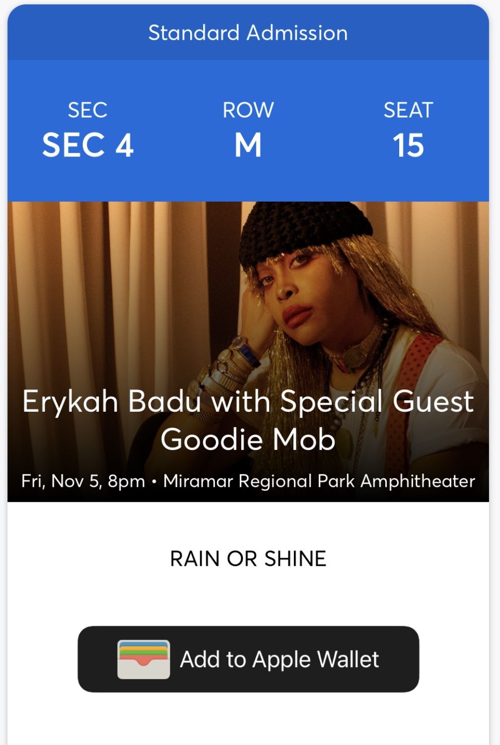 Erykah Badu Tickets!