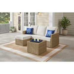 Hampton Bay Everlee Wicker Outdoor Sectional Set | SaleSumo INSANE DEAL (FIRM)