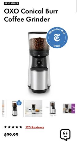 OXO Brew Conical Burr Coffee Grinder , Silver - 8717000