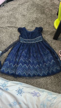 BARELY WORN Girls Sparkly Blue Dress