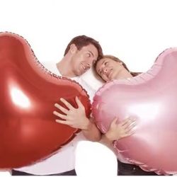 32” Giant Foil Heart Shape Balloon For Any Occasion Valentines Day - One Piece