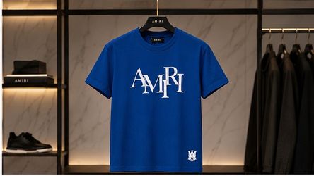 Amiri black and baby blue Tshirt all sizes 3 for $100