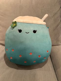 Squishmallows Jakarria Blue Boba Drink Approx 10" Tall