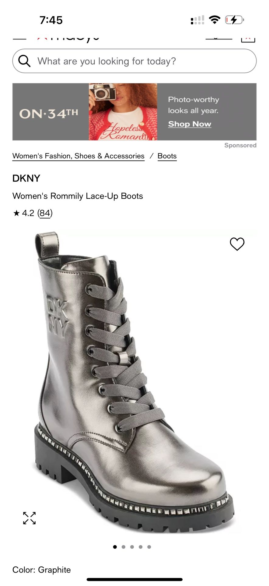 DKNY Lace Boots