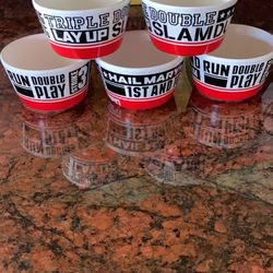 Set of 5 ESPN bowls Would Be Great For Your Super Bowl Party