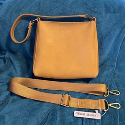 NEW Portland Leather Goods PLG Sunflower Triangle Shoulder Bag w/Strap