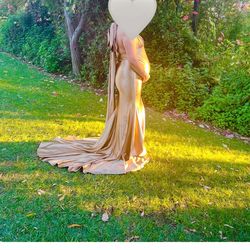 Gold Pregnancy dress