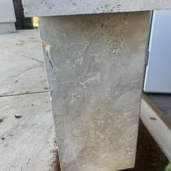 Travertine Side Table
