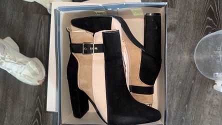 Suede Block Heel Ankle Boots