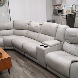 Leather Sofa With Recliner 2 Years Old 