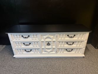 Black and white dresser