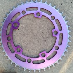 Tuf Neck Bmx Stamped 45T Purple Ano Chainring