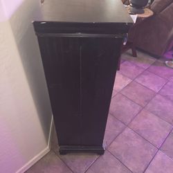 Black Wood Cabinet with Door