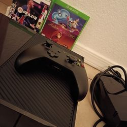 Xbox One with Controller and Three games