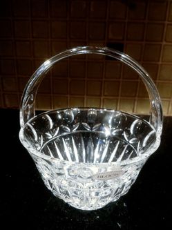 Block Crystal Basket With Handle
