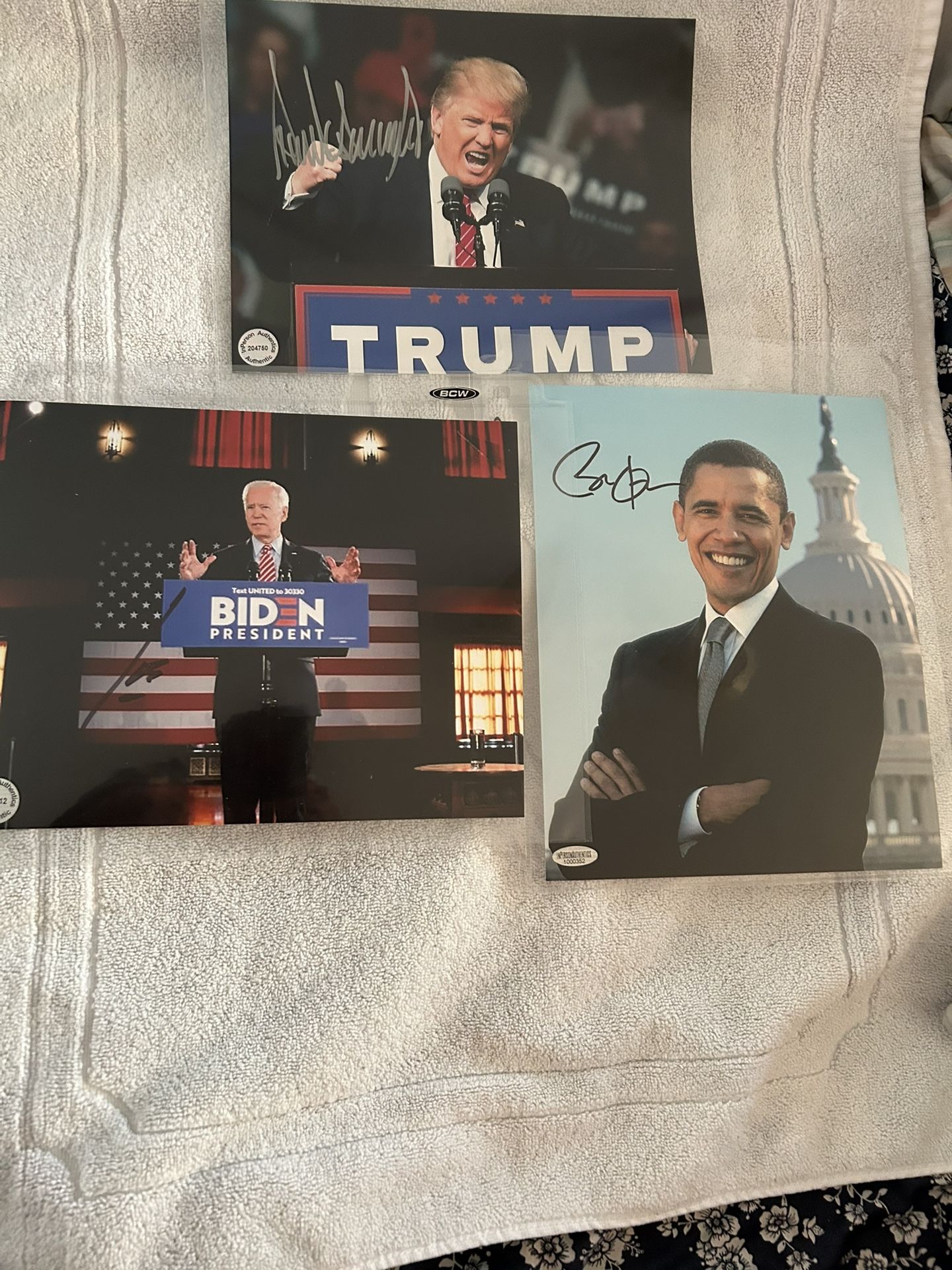 8x10 Tres Precedentes De Estados Unidos Firmas Originales Y Certificadas