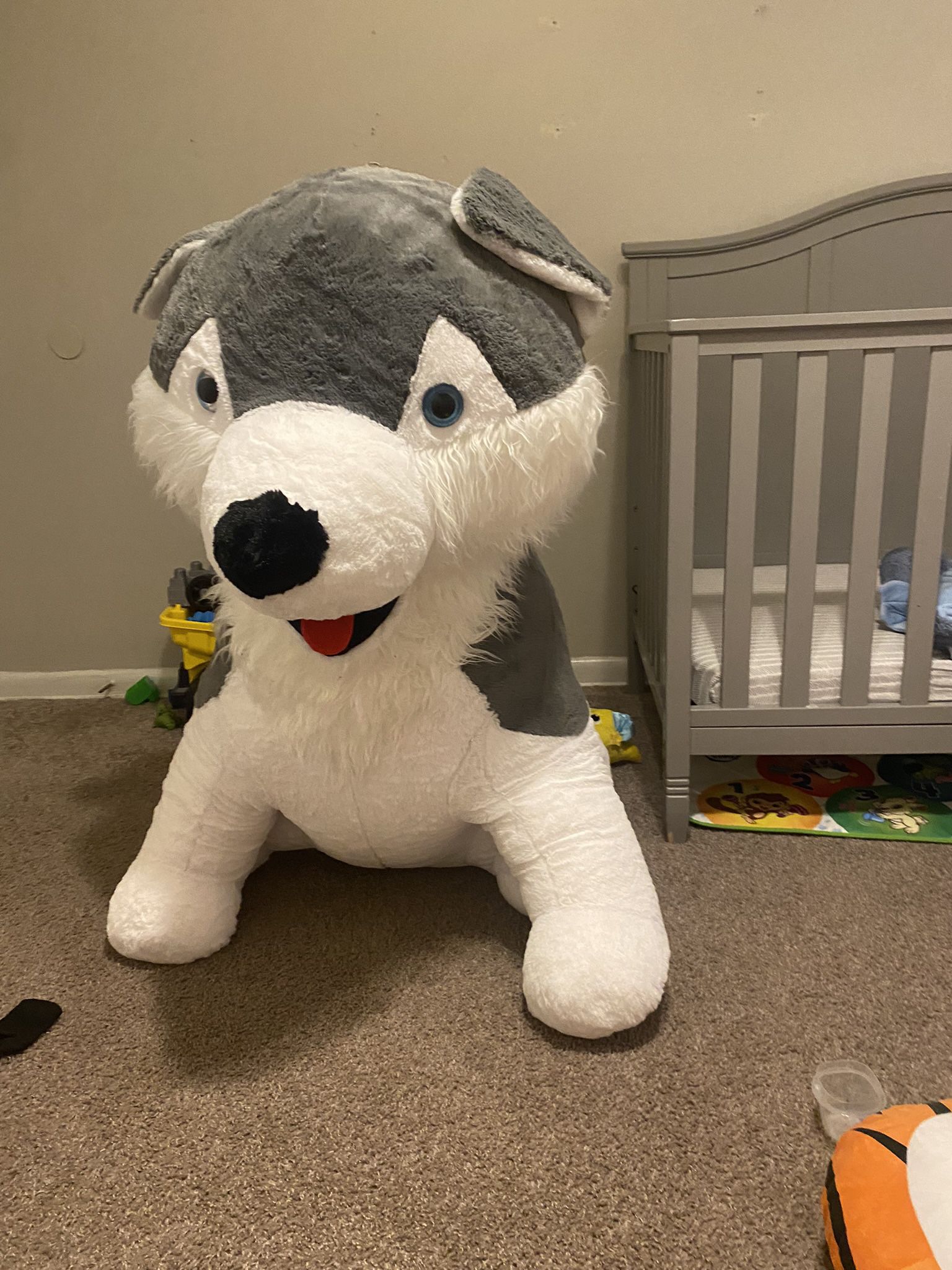 Giant Stuffed Husky Dog