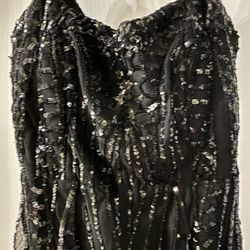 Holiday Dress: Black Sequin 